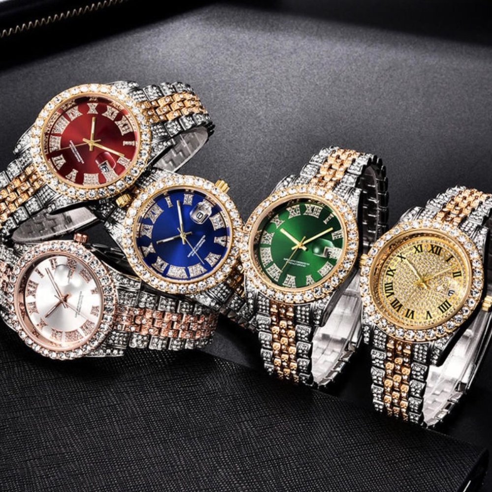 Mens Fully Ice out Sport Watch VVS Stainless steel